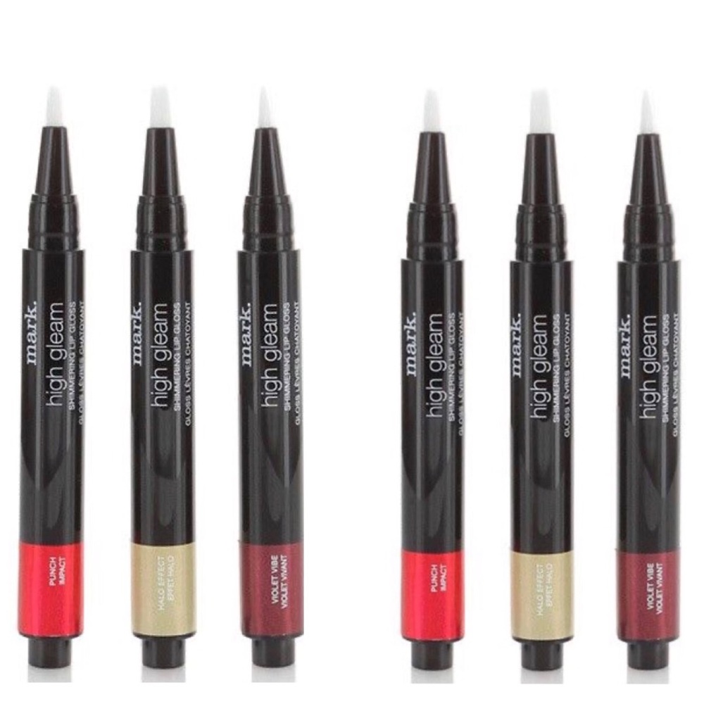 Set of 6 Avon Mark High Gleam Shimmering Lip Gloss